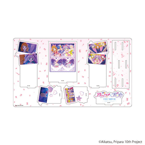 『アイカツ!×プリパラ THE MOVIE -出会いのキセキ!-』プレミアム アクリルジオラマプレート01/場面写デザイン(場面写イラスト)